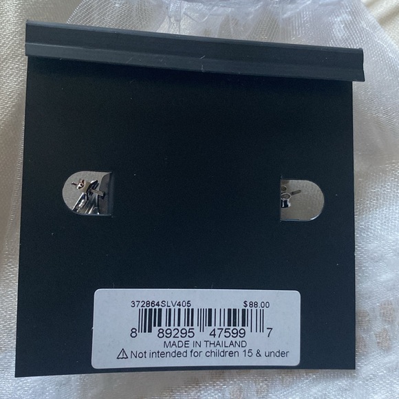 💙NWT Coach Signature Enamel Huggie Earrings Bright Blue & Silver💙 - Picture 4 of 6